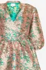 Aya Wrap Dress Green Flower Mix sold by Noella Fashion