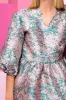 Aya Wrap Dress Green Flower Mix sold by Noella Fashion
