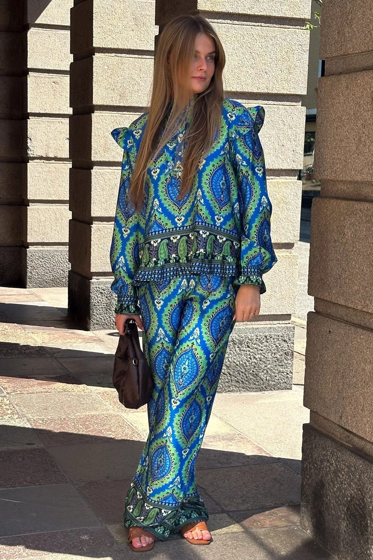 Sally Pants Trisha Blue Print sold by Noella Fashion product image thumbnail 2