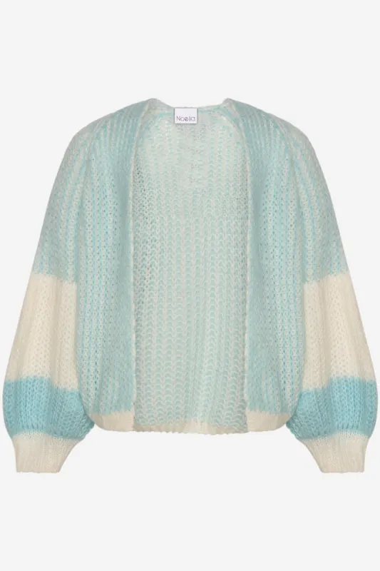 Liana Knit Cardigan Lightblue/White sold by Noella Fashion