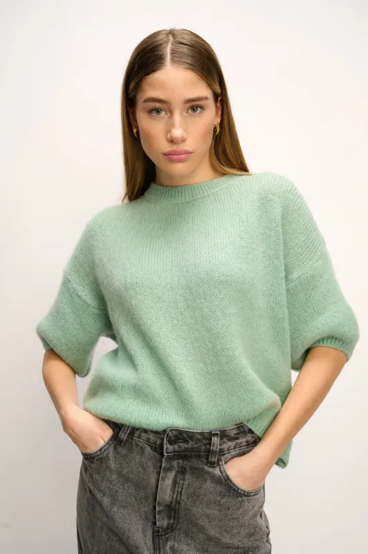 Mimi Knit Jumper Soap Green sold by Noella Fashion