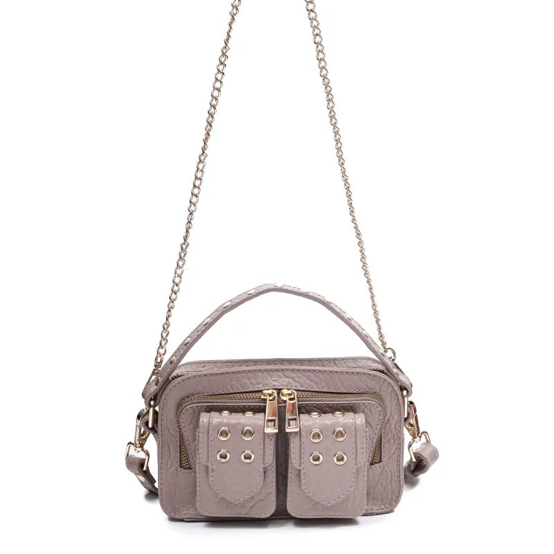 Helena Eyelet New Zealand Taupe w. Gold sold by Nunoo Bags
