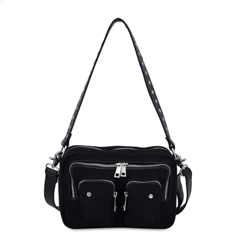 Ellie recycled canvas black sold by Nunoo Bags