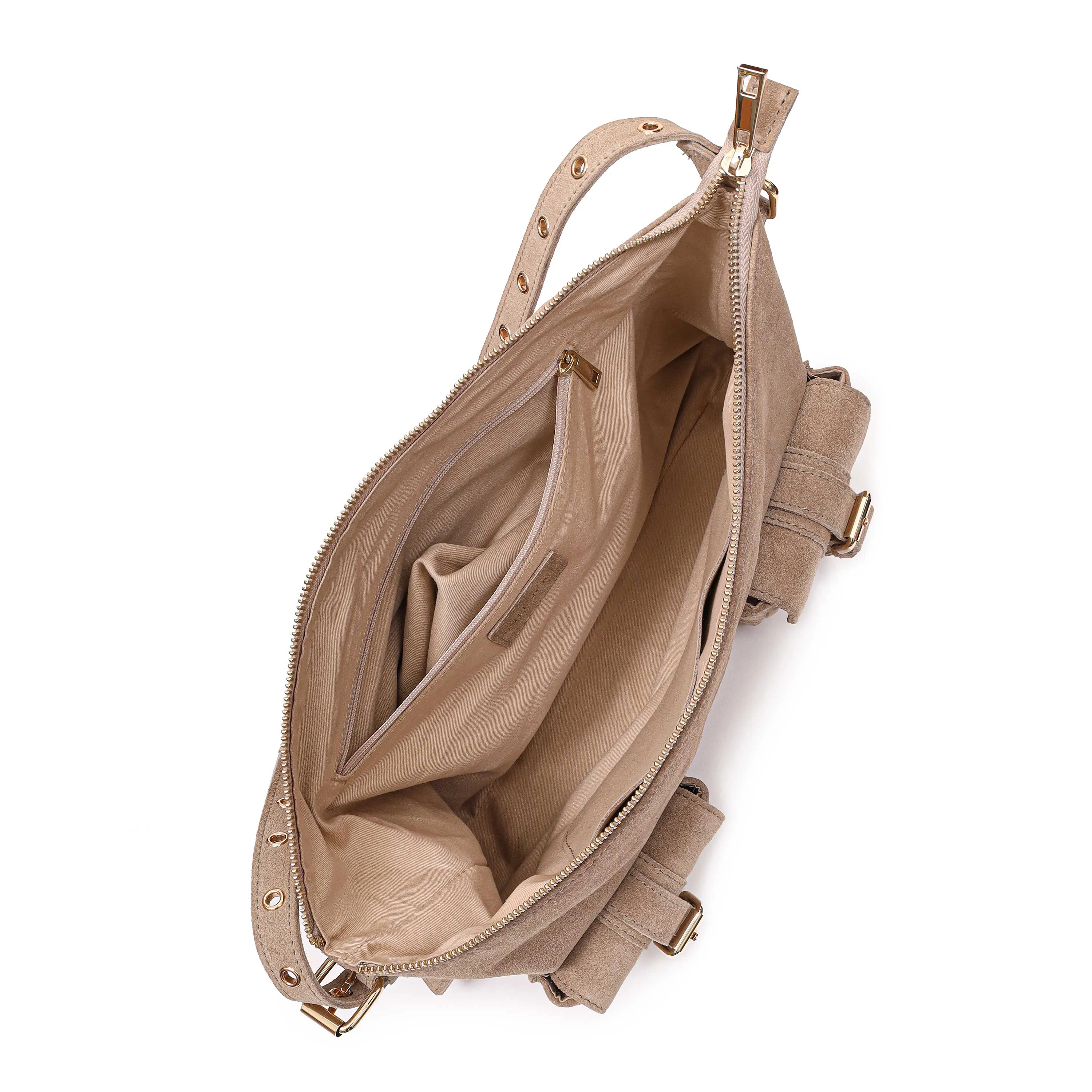 Rachel Suede Beige w. Gold sold by Nunoo Bags product image thumbnail 3