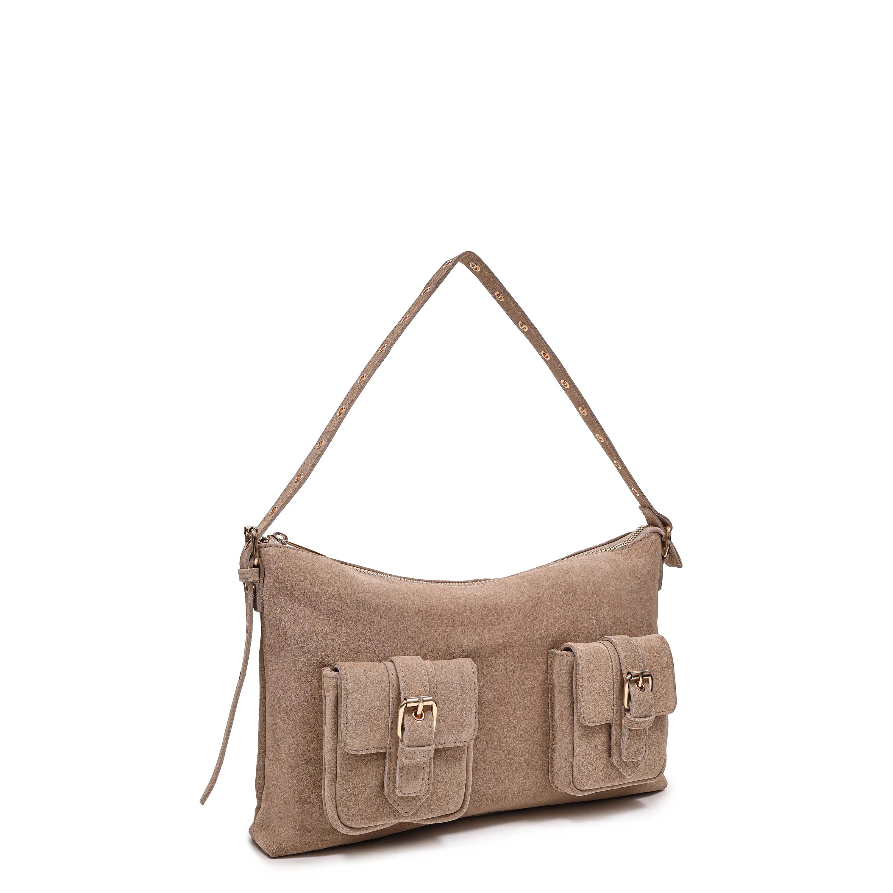 Rachel Suede Beige w. Gold sold by Nunoo Bags product image thumbnail 2