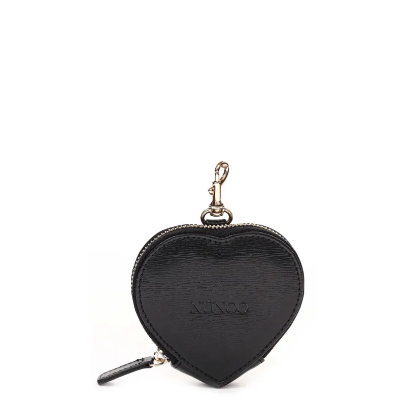 Heart Coin Pocket Florence Black w. Gold sold by Nunoo Bags