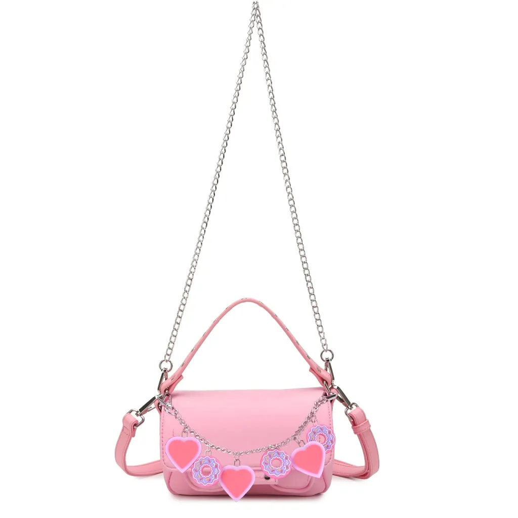 Small honey w charm recycled nylon pink sold by Nunoo Bags