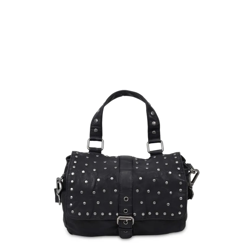 Honey Rivet Washed Black w. Antique Silver sold by Nunoo Bags