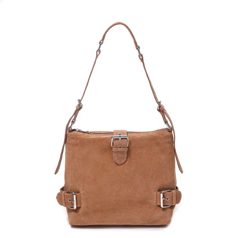 Ophelia Suede Camel sold by Nunoo Bags