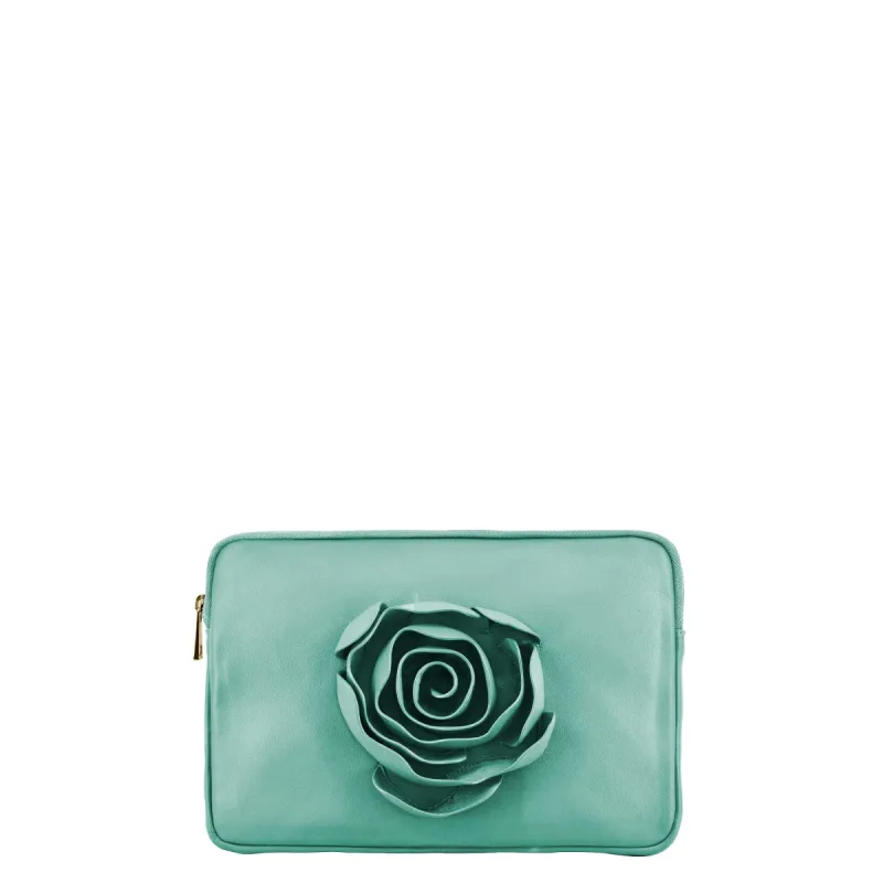 Clutch Rose Cozy Mint w. Gold sold by Nunoo Bags