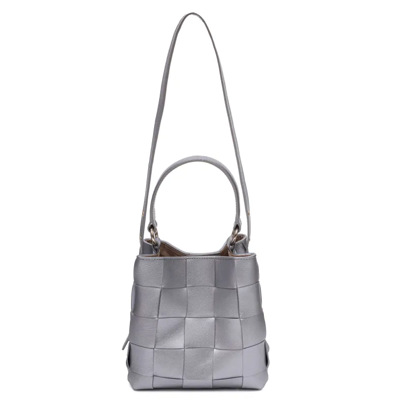 Small Chiara Braided Florence Silver w. Gold sold by Nunoo Bags