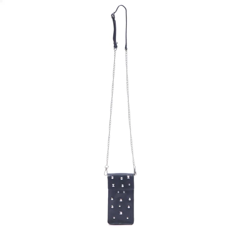 Phone bag rivet florence Black sold by Nunoo Bags