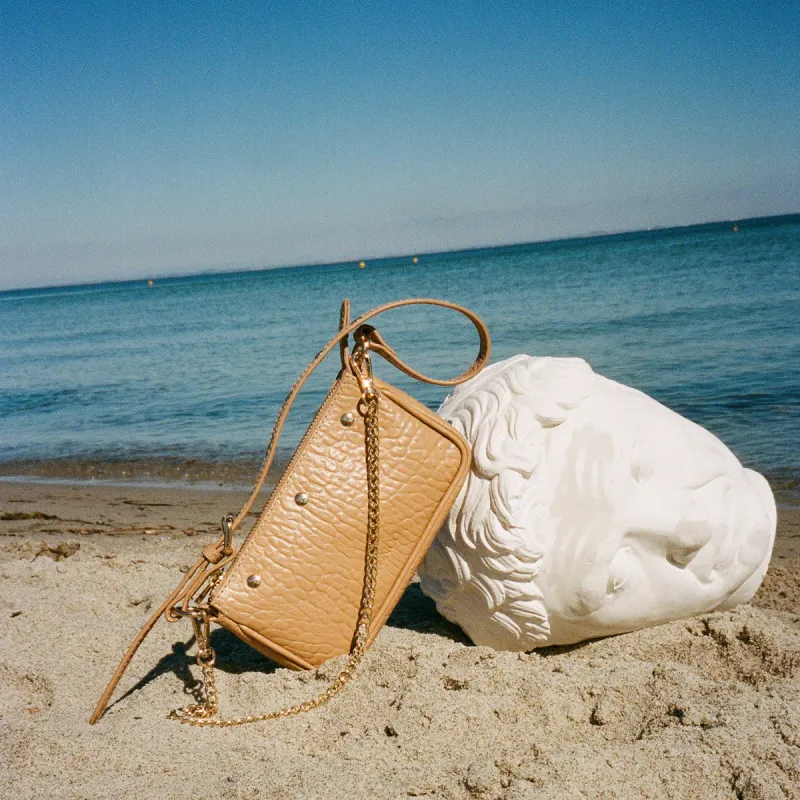 Mini Cami New Zealand Almond w. Gold sold by Nunoo Bags