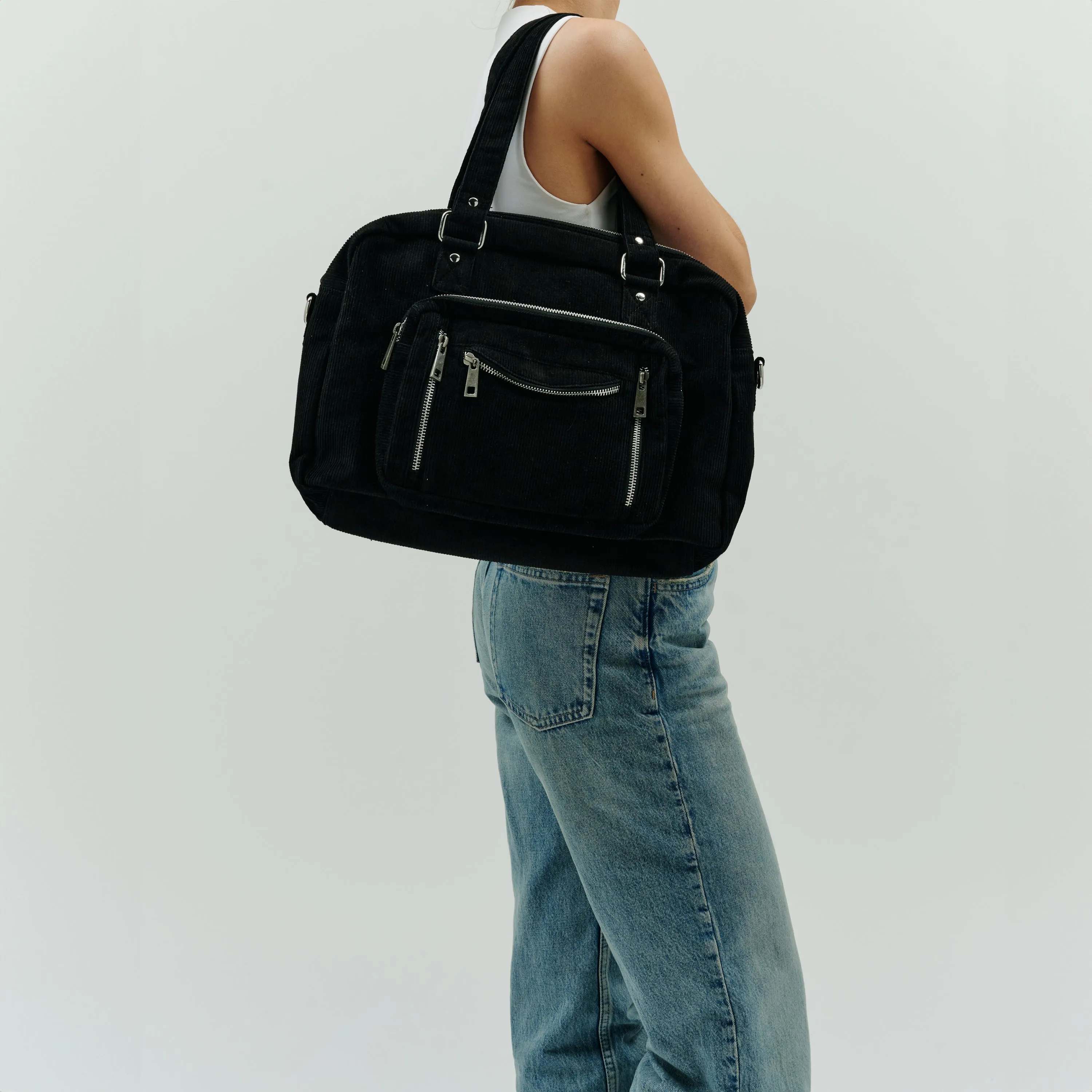 Mille corduroy black sold by Nunoo Bags product image thumbnail 4