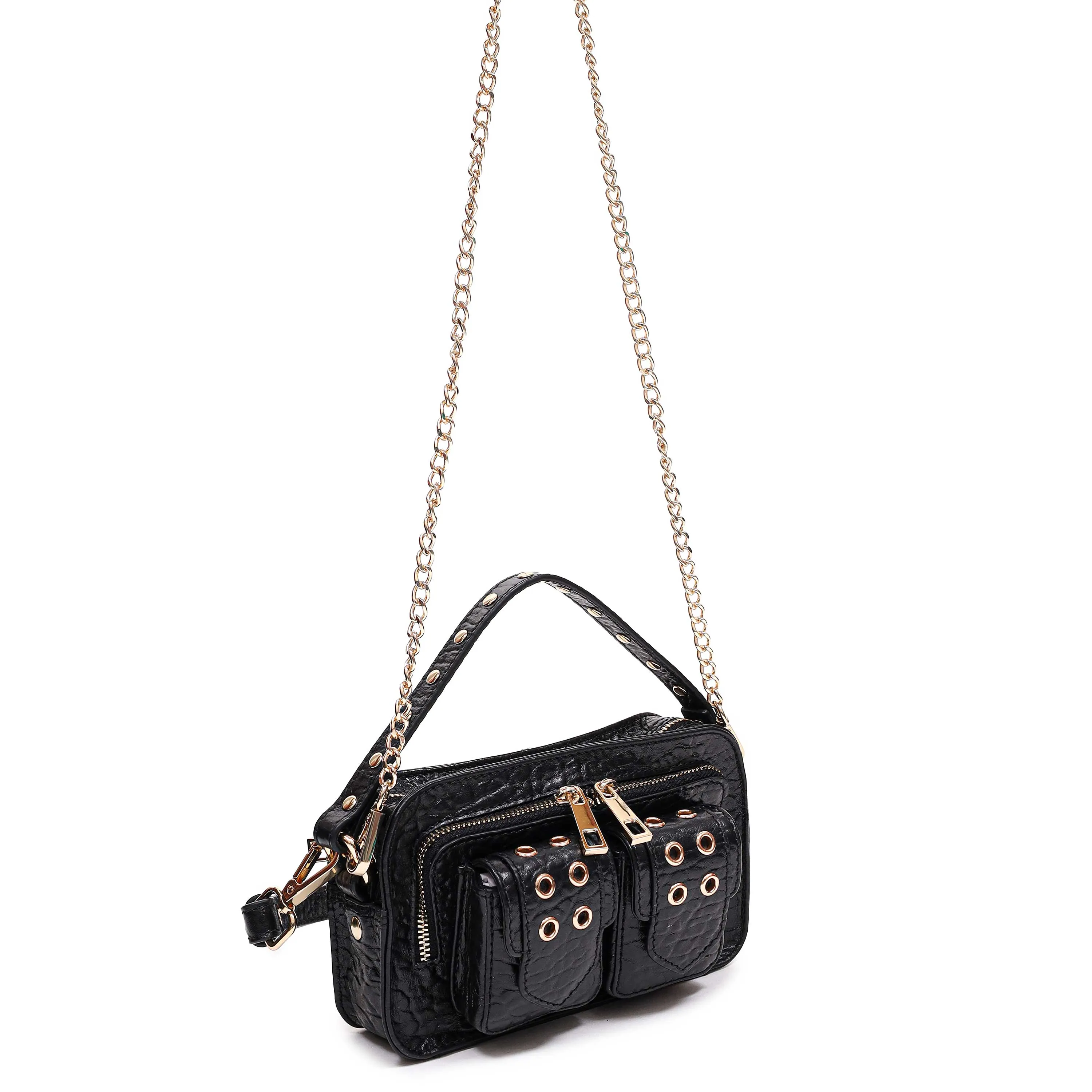 Helena Eyelet New Zealand Black w. Gold sold by Nunoo Bags product image thumbnail 2