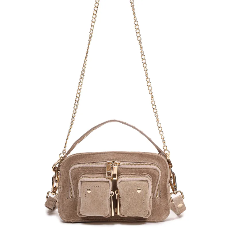 Helena Suede Beige w. Gold sold by Nunoo Bags