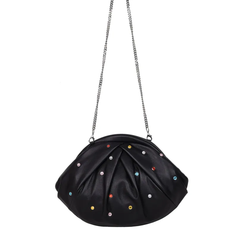 Saki black w. multi stones sold by Nunoo Bags