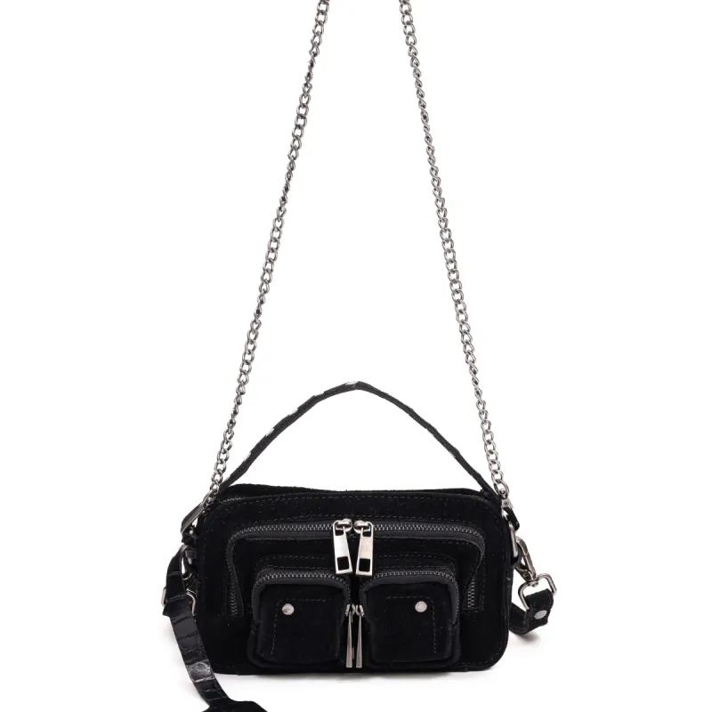 Helena Suede Black w. Antique silver sold by Nunoo Bags