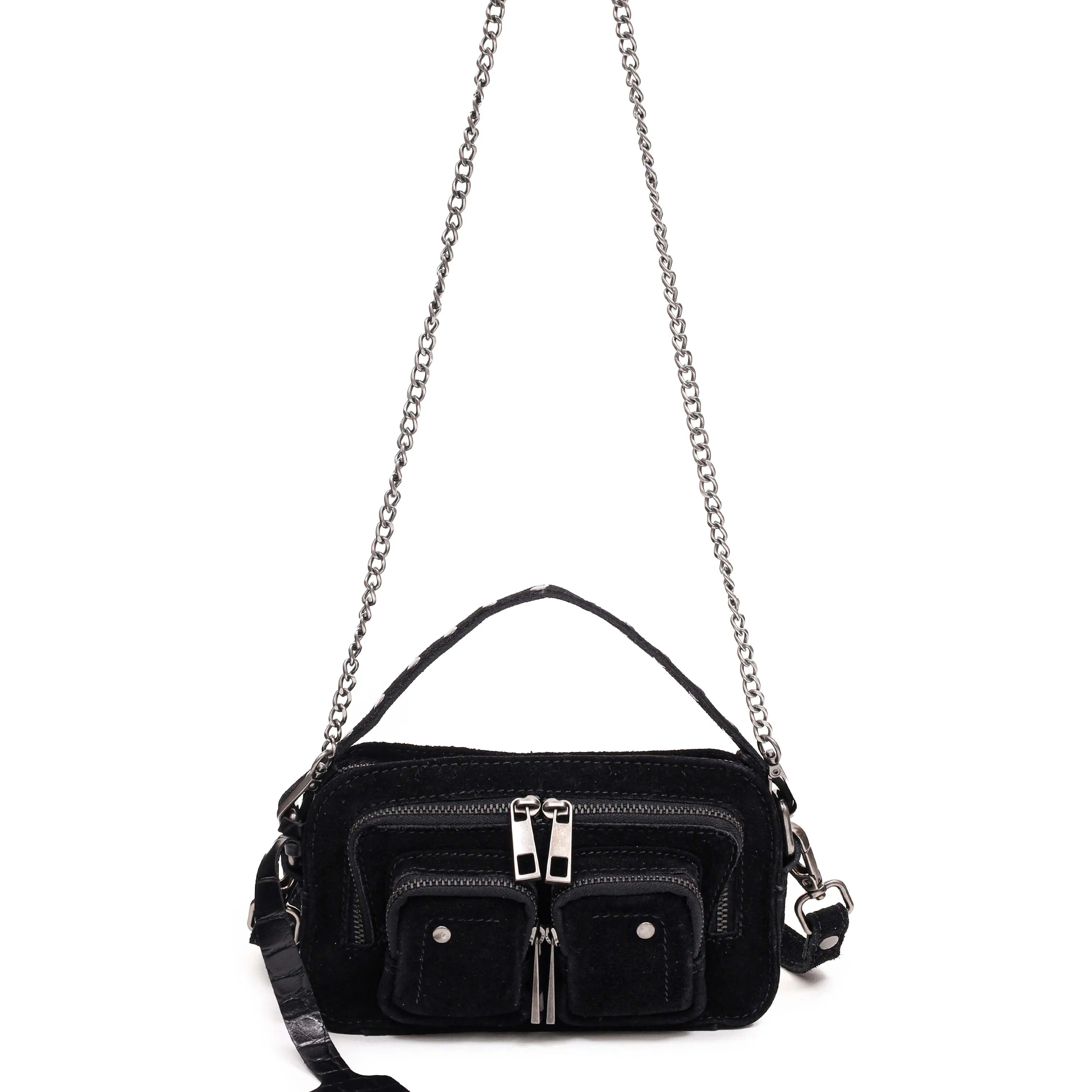 Helena Suede Black w. Antique silver sold by Nunoo Bags