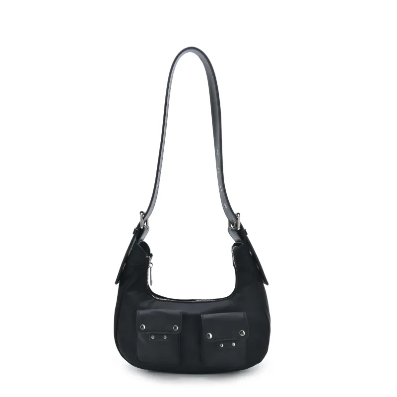 Sally small Recycled nylon black sold by Nunoo Bags