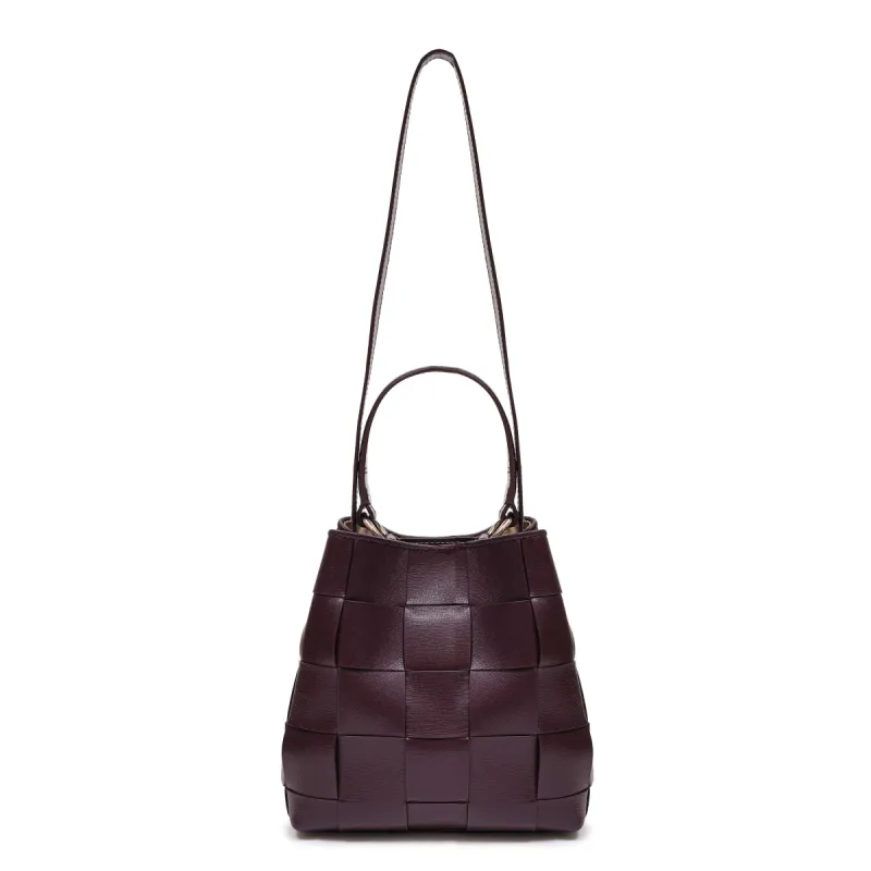Small Chiara Braided Florence Bordeaux w. Gold sold by Nunoo Bags