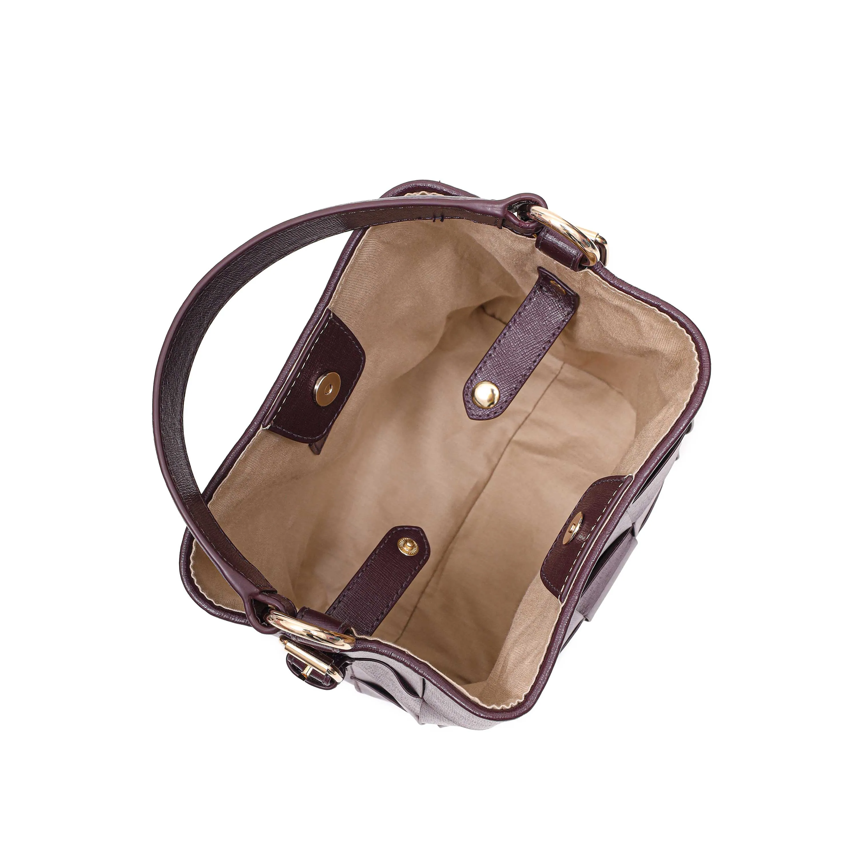 Small Chiara Braided Florence Bordeaux w. Gold sold by Nunoo Bags product image thumbnail 3