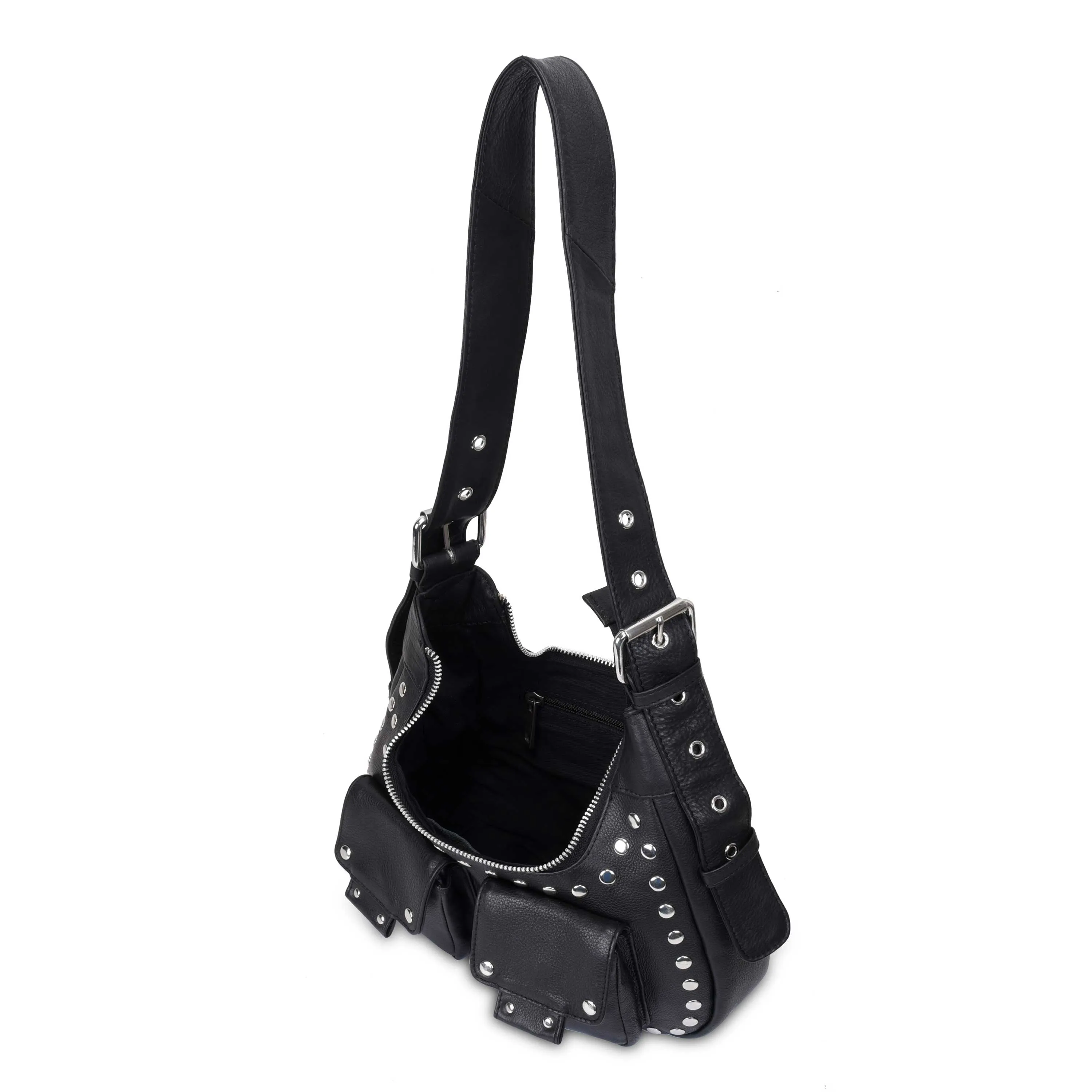 Sally Small Rivet Smooth Black sold by Nunoo Bags product image thumbnail 4