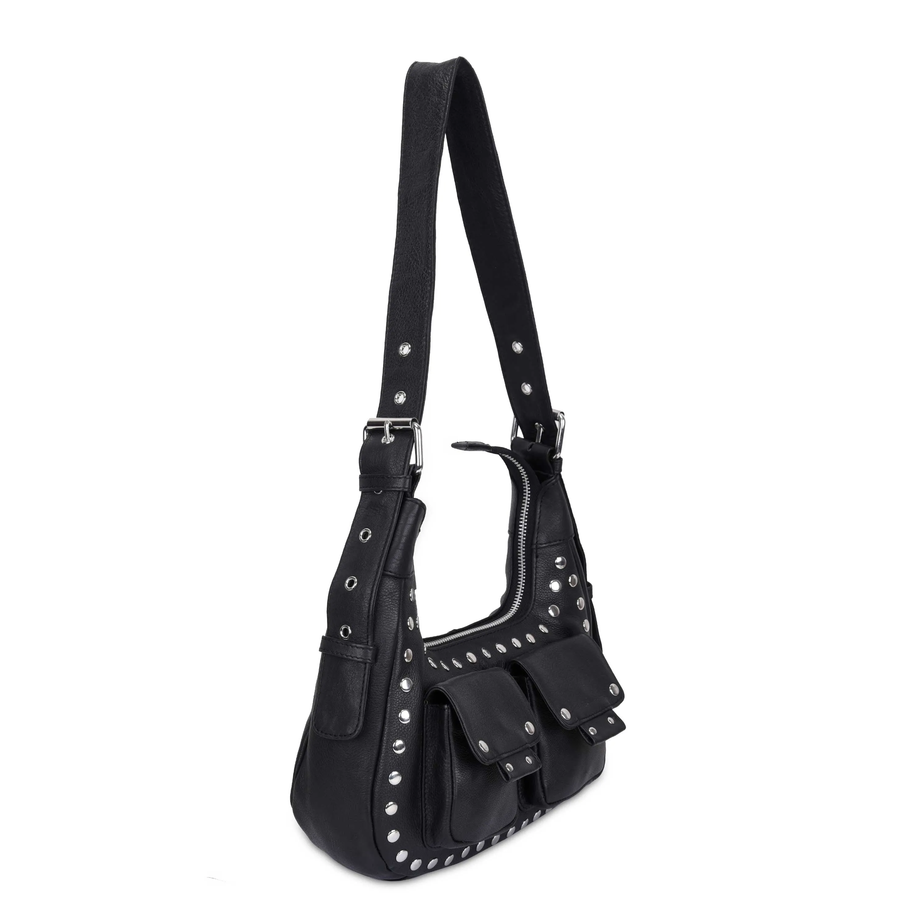 Sally Small Rivet Smooth Black sold by Nunoo Bags product image thumbnail 3