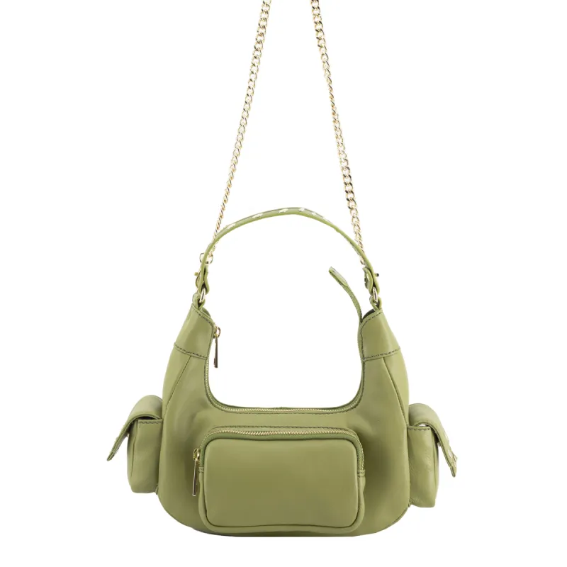 Sally Small Pocket Cozy Green w. Gold sold by Nunoo Bags