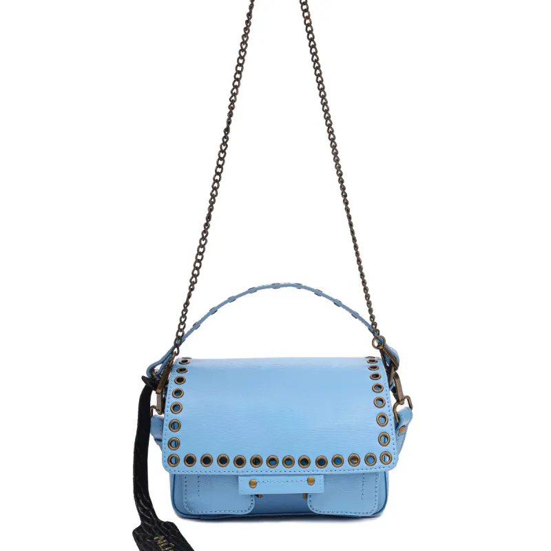 Small Honey Eyelet Florence Blue sold by Nunoo Bags