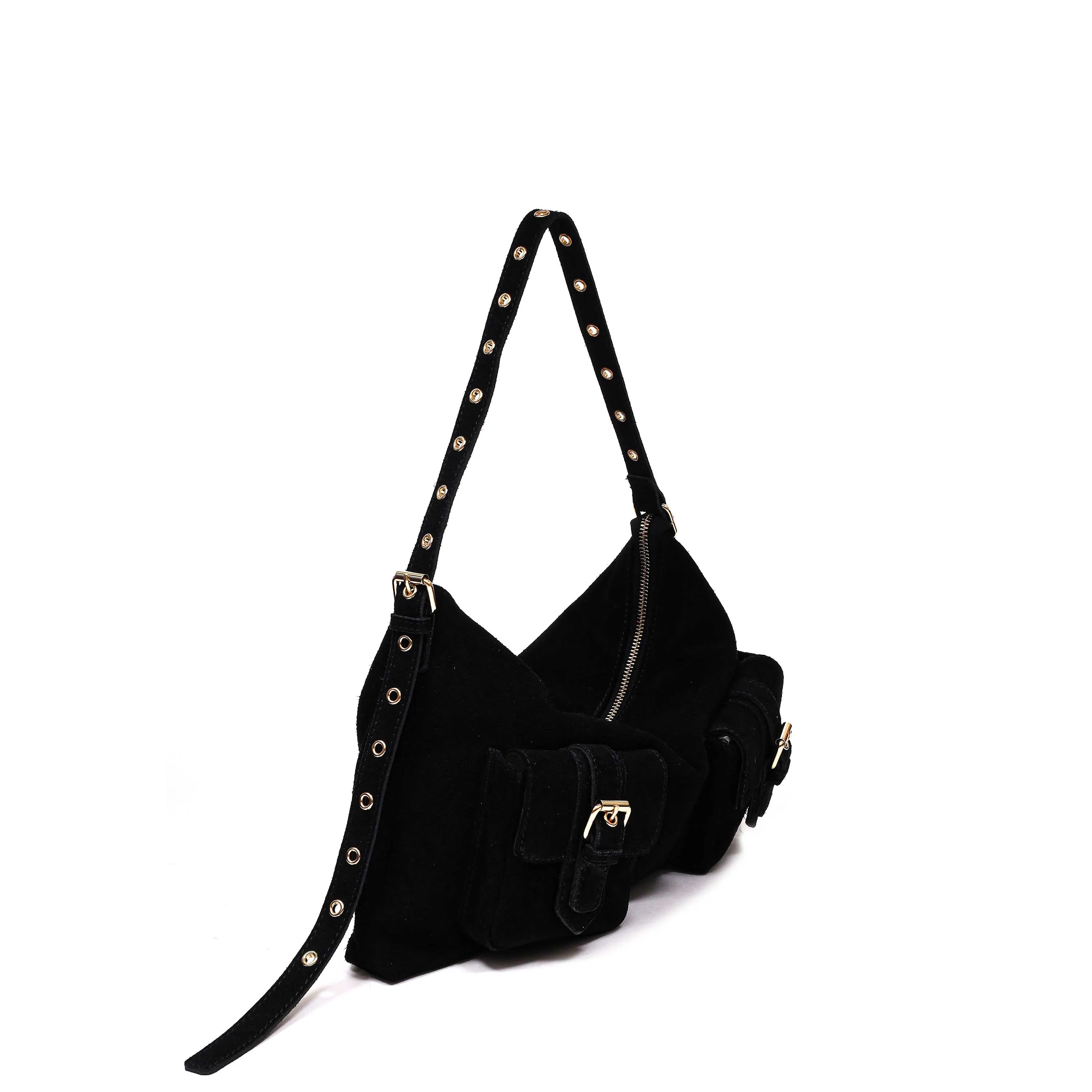 Rachel Suede Black w. Gold sold by Nunoo Bags product image thumbnail 2