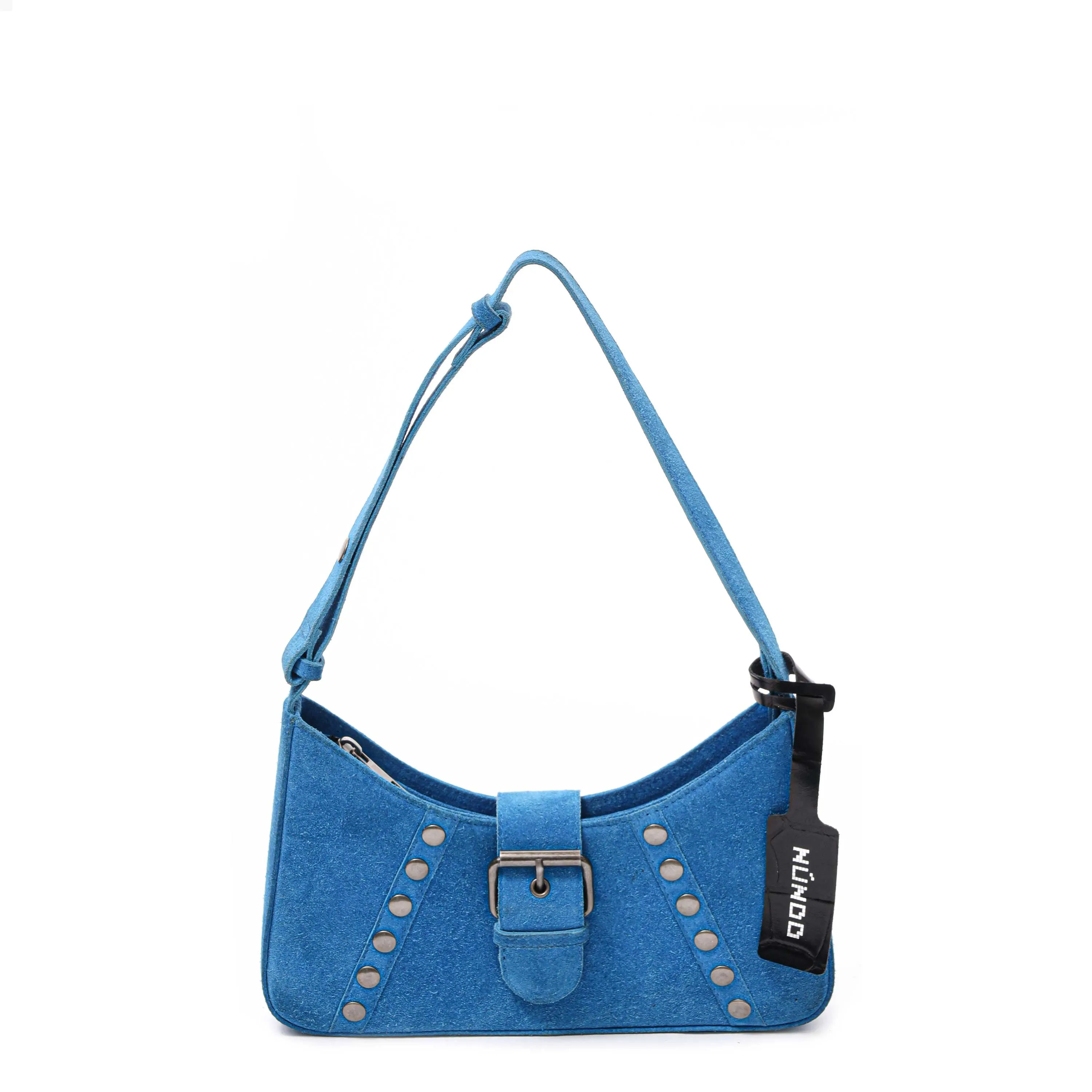 Apollo Rivet Suede Blue sold by Nunoo Bags