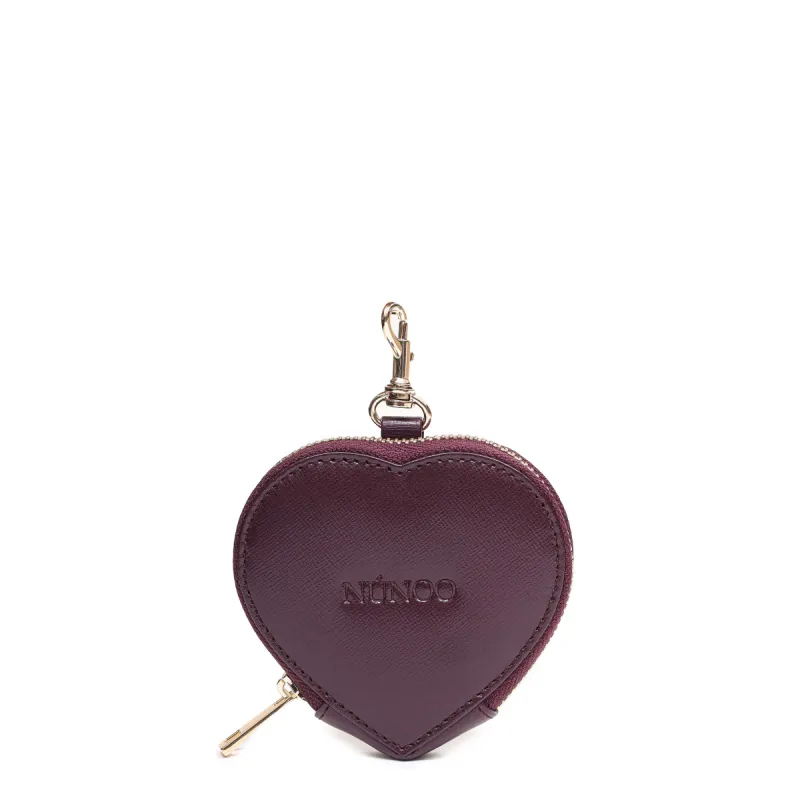 Heart Coin Pocket Florence Bordeaux w. Gold sold by Nunoo Bags