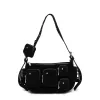 Alimakka Pocket Suede Black w. Gold sold by Nunoo Bags