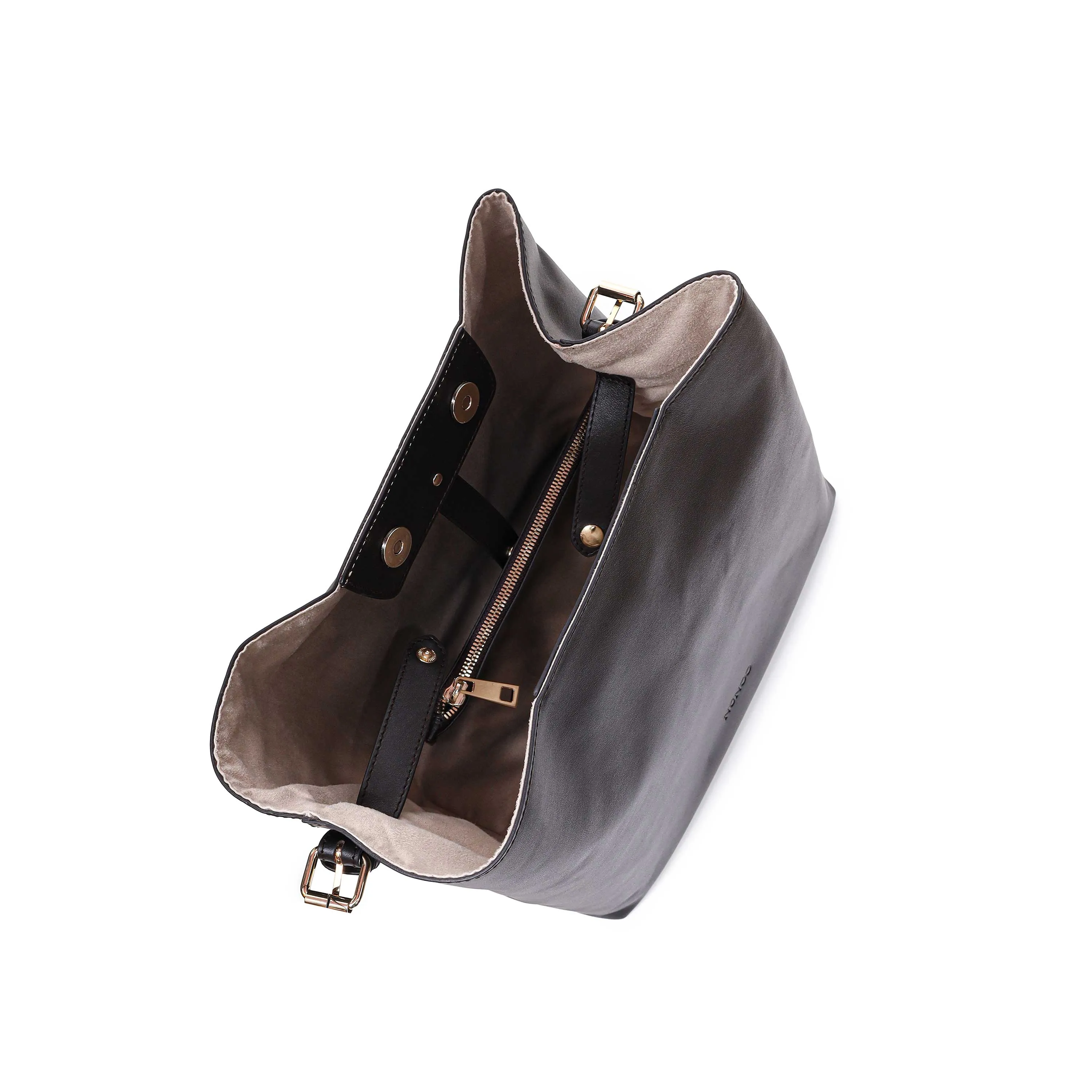 Chiara Italian Leather Dark Brown w. Gold sold by Nunoo Bags product image thumbnail 4