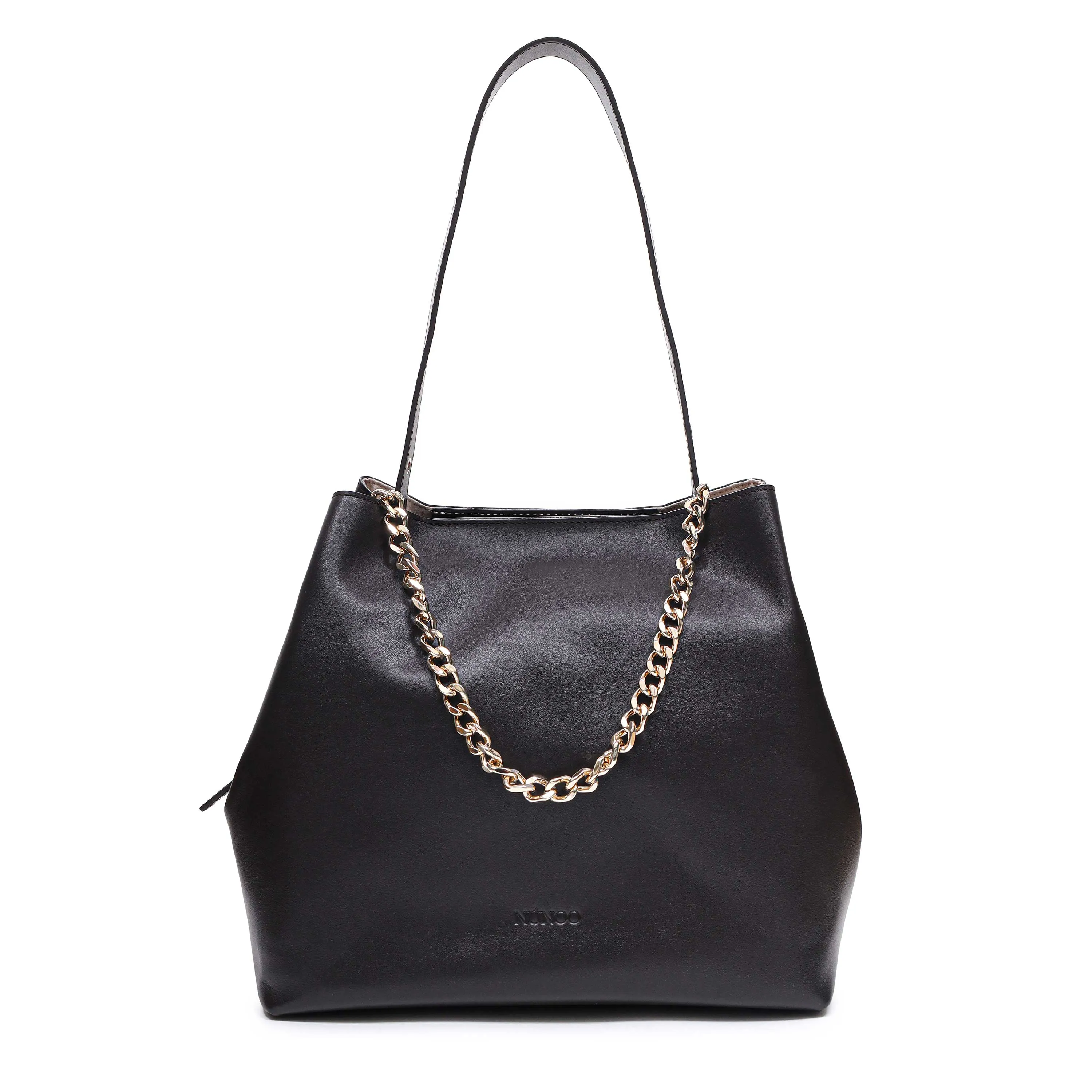 Chiara Italian Leather Dark Brown w. Gold sold by Nunoo Bags