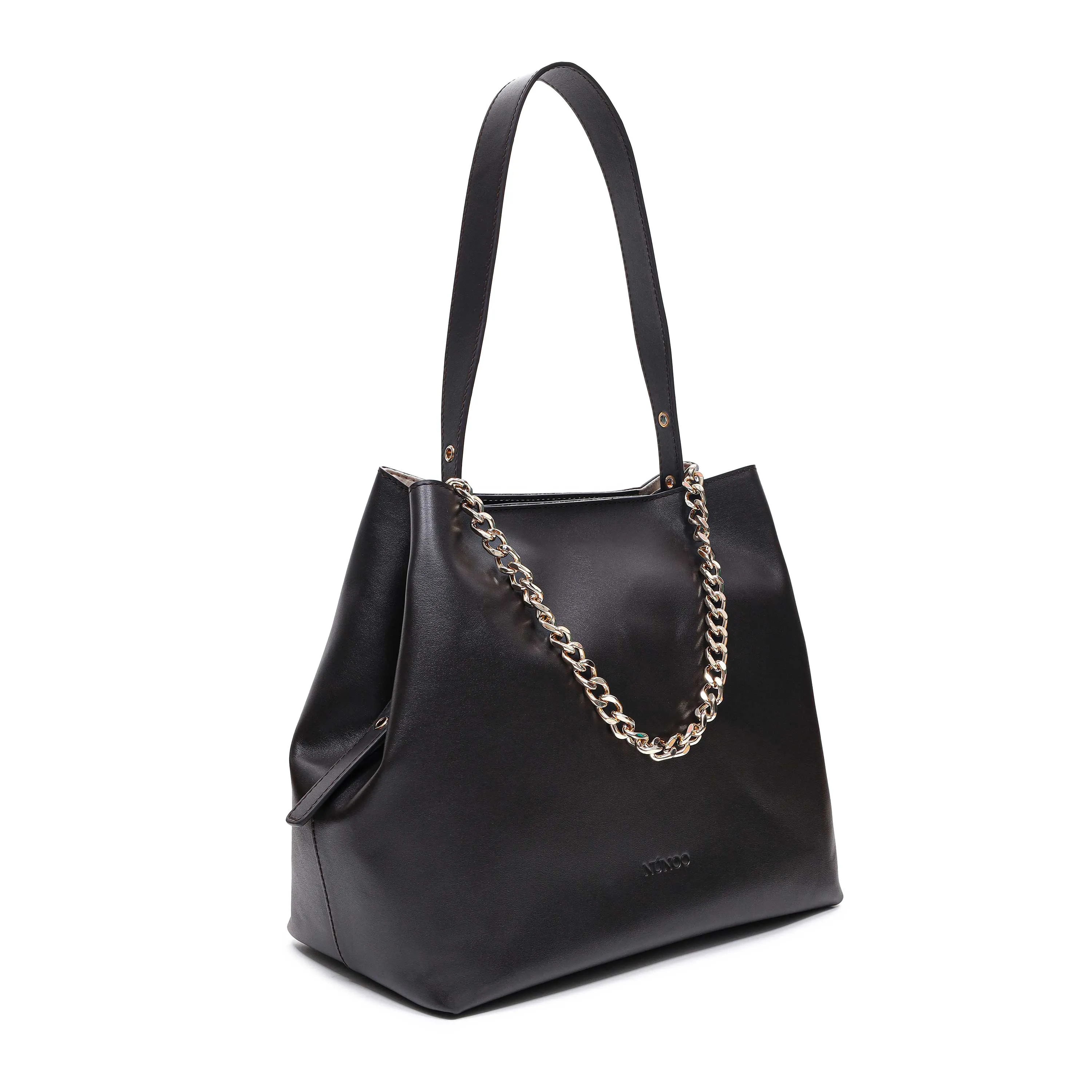 Chiara Italian Leather Dark Brown w. Gold sold by Nunoo Bags product image thumbnail 3
