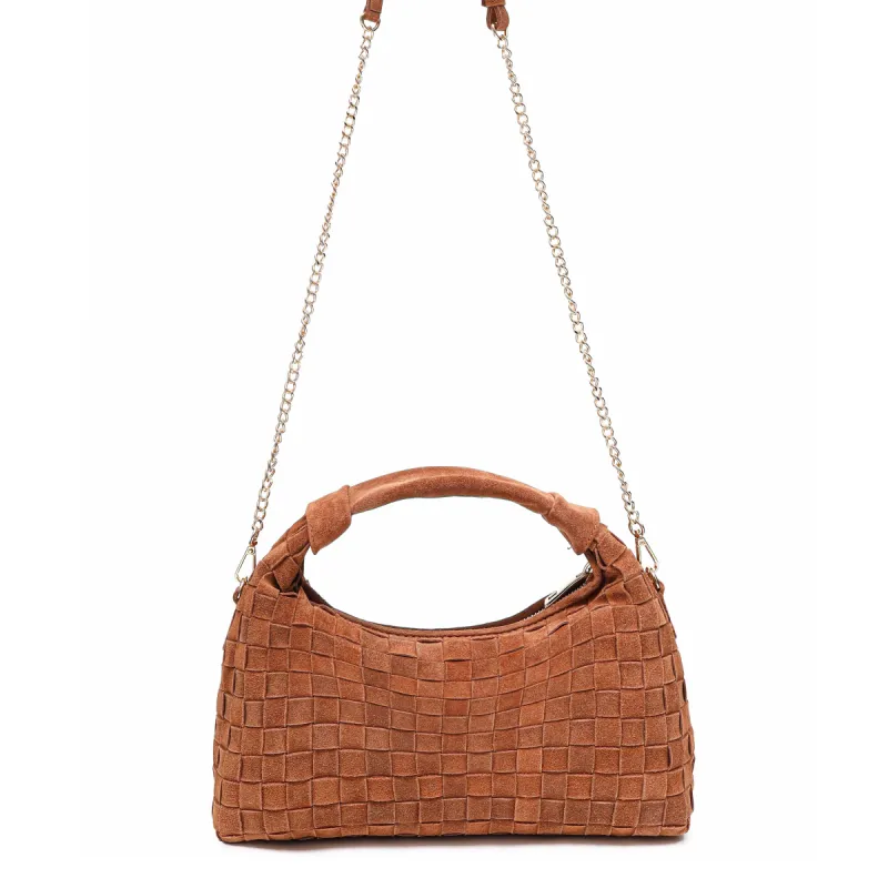 Dandy Braided Air 3 suede Camel w. gold sold by Nunoo Bags