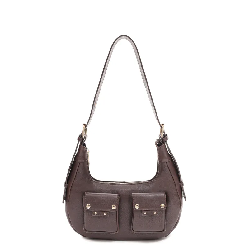 Sally Small Air 3 Dark Brown w gold sold by Nunoo Bags