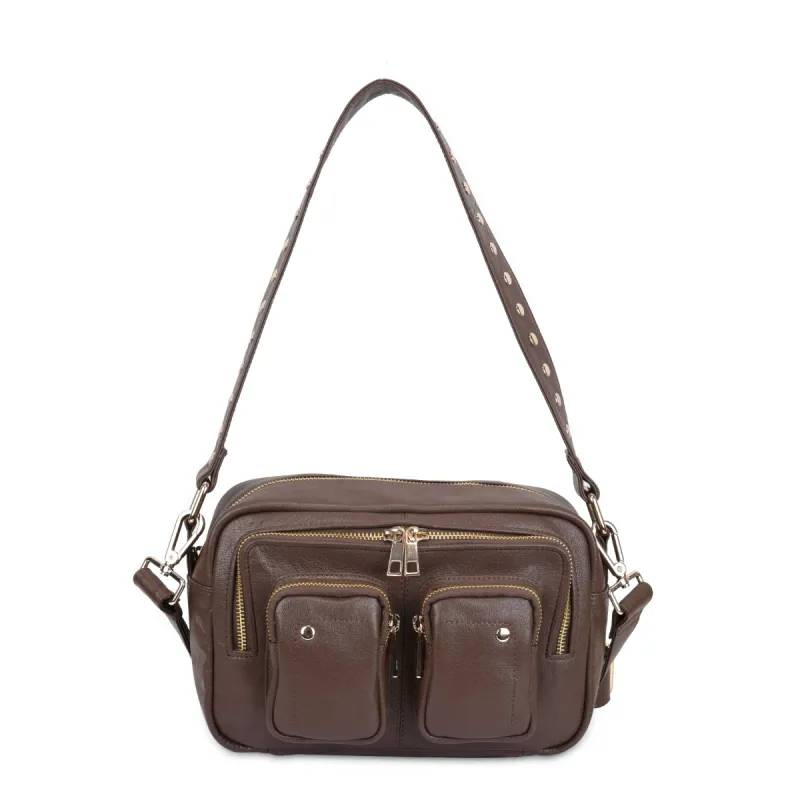 Ellie Air 1 Dark Brown w. Gold sold by Nunoo Bags