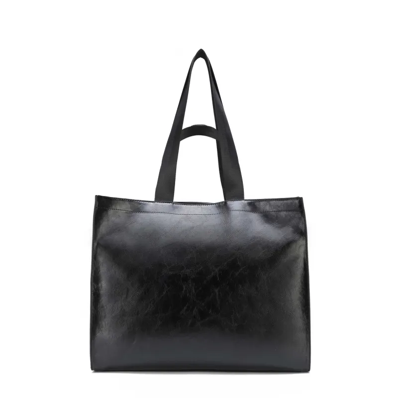 Shopper Wrinkle Black sold by Nunoo Bags