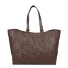 Maxi Shopper Braided Mountain Dark Brown sold by Nunoo Bags