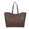Maxi Shopper Braided Mountain Dark Brown sold by Nunoo Bags