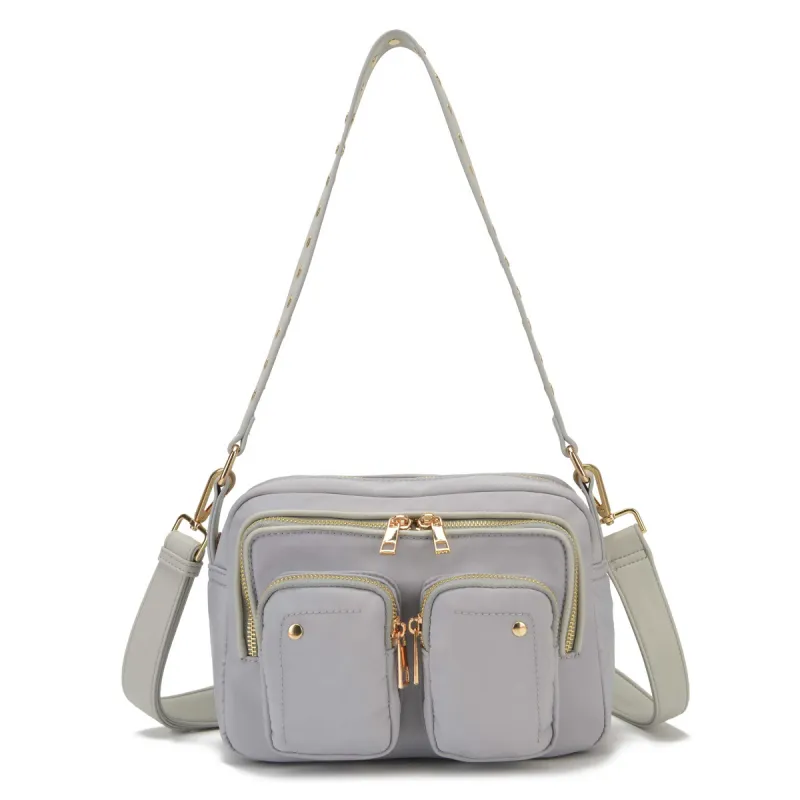 Ellie Recycled Nylon Light Grey w. Gold sold by Nunoo Bags