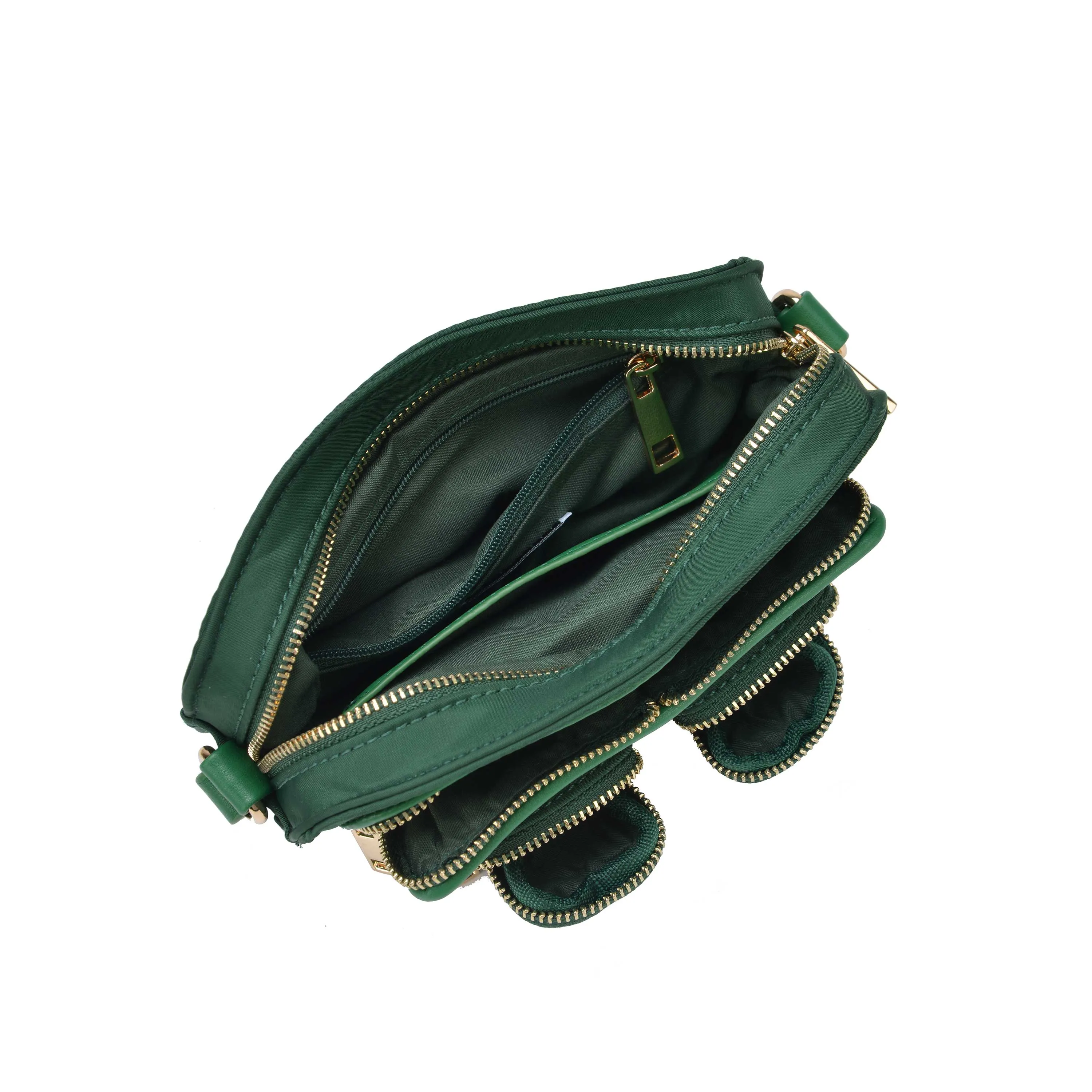 Helena Recycled Nylon Dark Green w. Gold sold by Nunoo Bags product image thumbnail 3