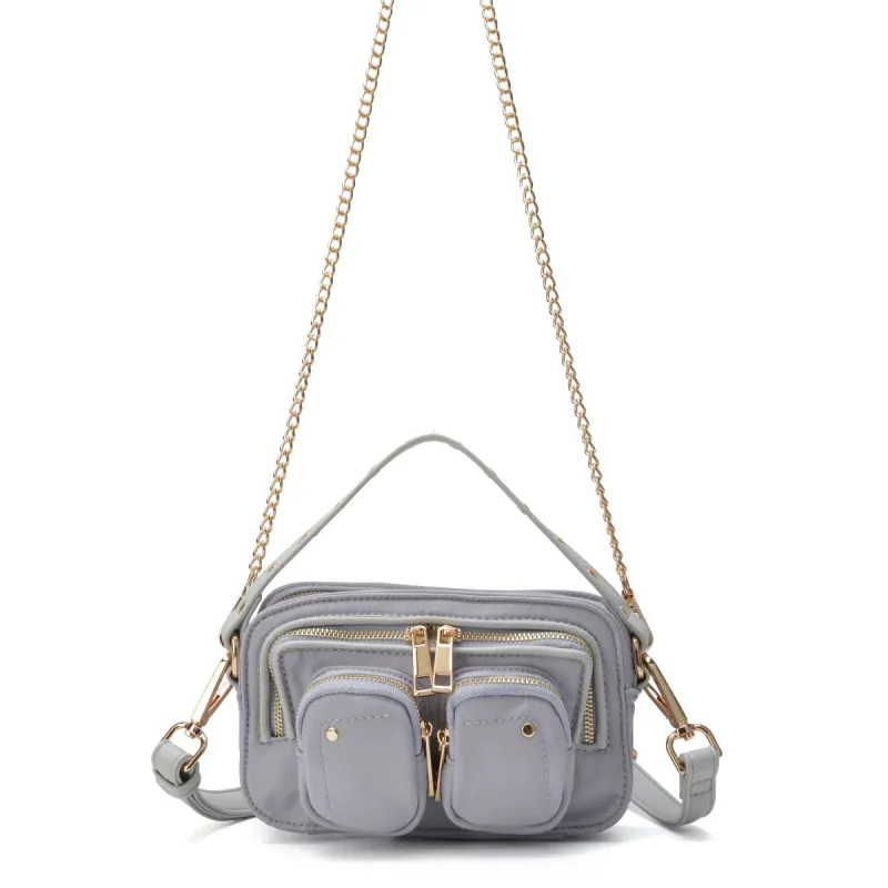 Helena Recycled Nylon Light Grey w. Gold sold by Nunoo Bags