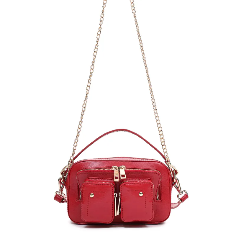 Helena Florence Bright Red w. Gold sold by Nunoo Bags