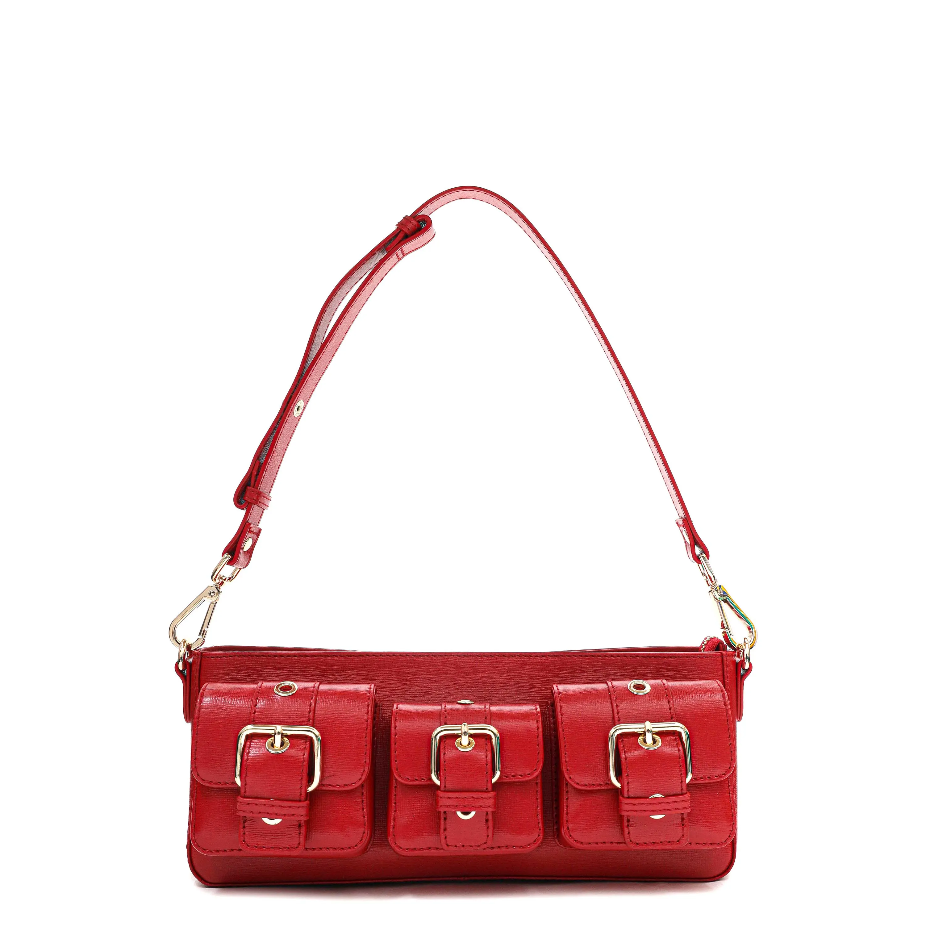 Penny Florence Bright Red w. Gold sold by Nunoo Bags