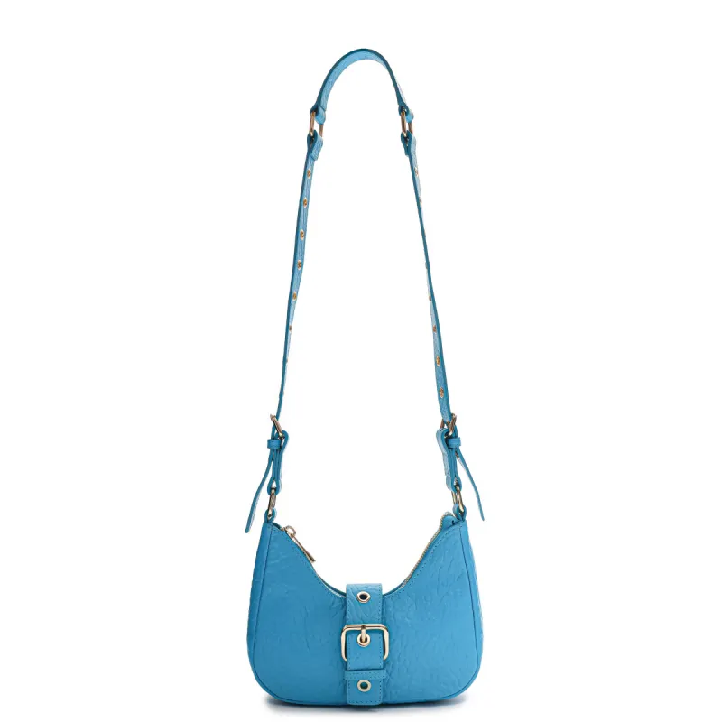 Palma Buckle New Zealand Bright Blue w. Gold sold by Nunoo Bags