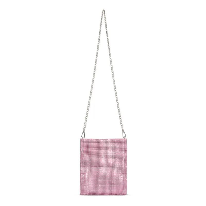 Barbara Metal Mesh Pink sold by Nunoo Bags